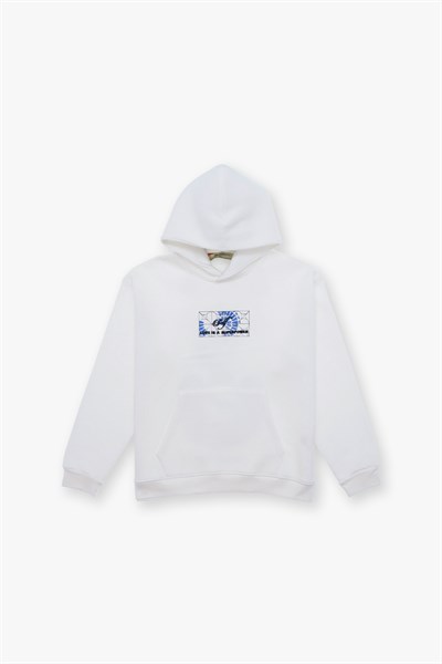 Be Good To Yourself Oversize Sweatshirt Kadın Ekru