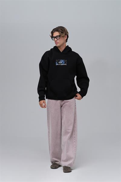 Be Good To Yourself Oversize Sweatshirt Erkek Siyah