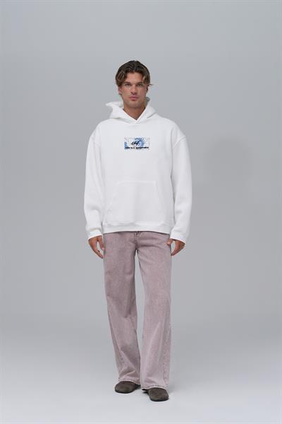 Be Good To Yourself Oversize Sweatshirt Erkek Ekru