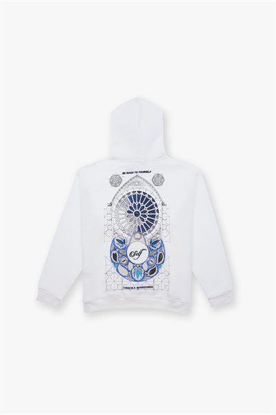 Be Good To Yourself Oversize Sweatshirt Erkek Ekru