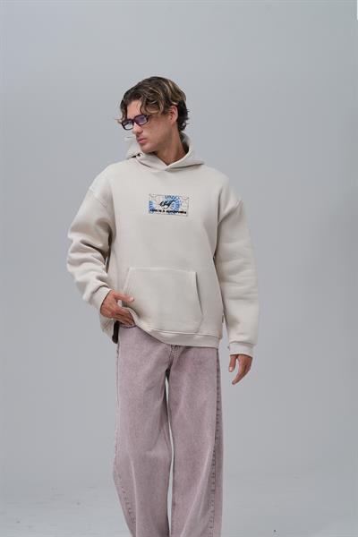Be Good To Yourself Oversize Sweatshirt Erkek Stone
