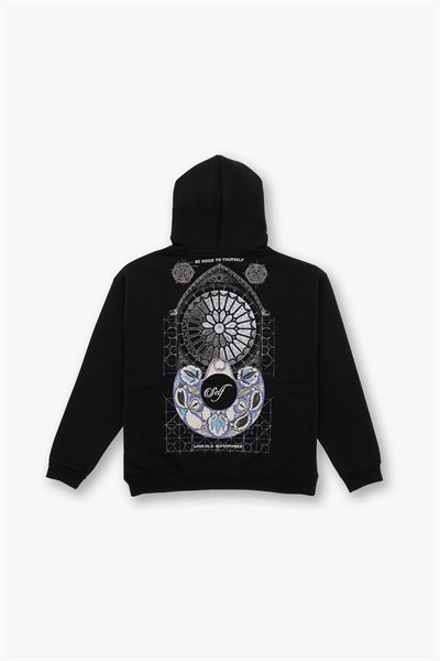 Be Good To Yourself Oversize Sweatshirt Erkek Siyah