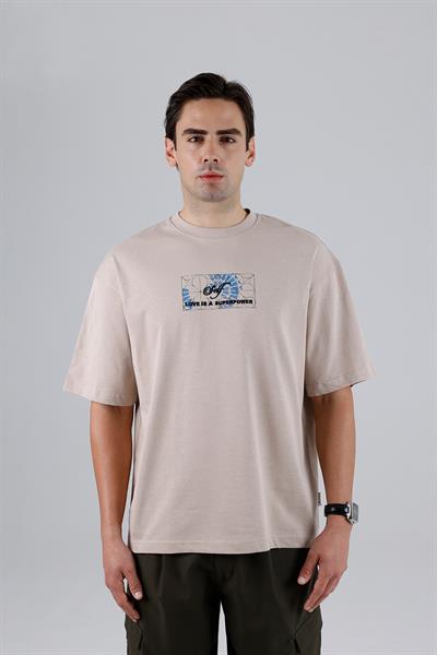 Be Good To Yourself Oversize Tişört Erkek Stone