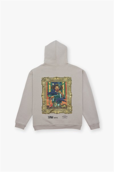 Beyond the Frame Oversize Sweatshirt Erkek Stone