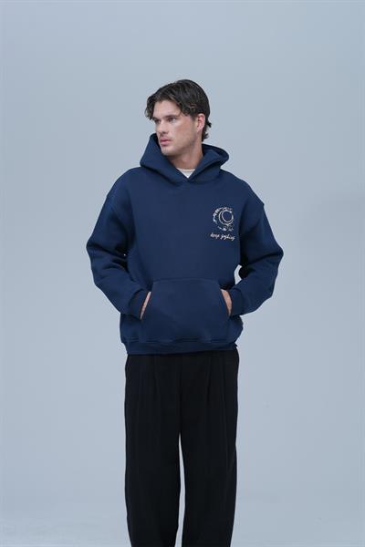 Beyond the Frame Oversize Sweatshirt Erkek İndigo