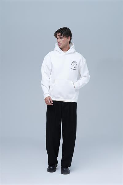 Beyond the Frame Oversize Sweatshirt Erkek Ekru