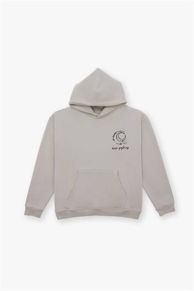 Beyond the Frame Oversize Sweatshirt Erkek Stone