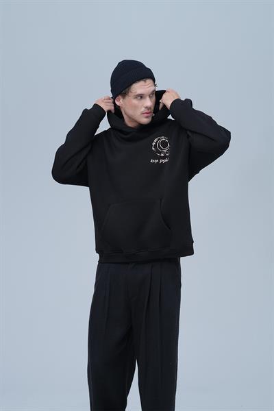 Beyond the Frame Oversize Sweatshirt Erkek Siyah