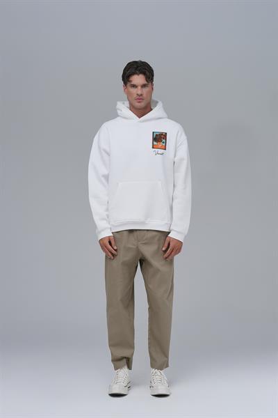 Beyond the Frames Oversize Sweatshirt Erkek Ekru