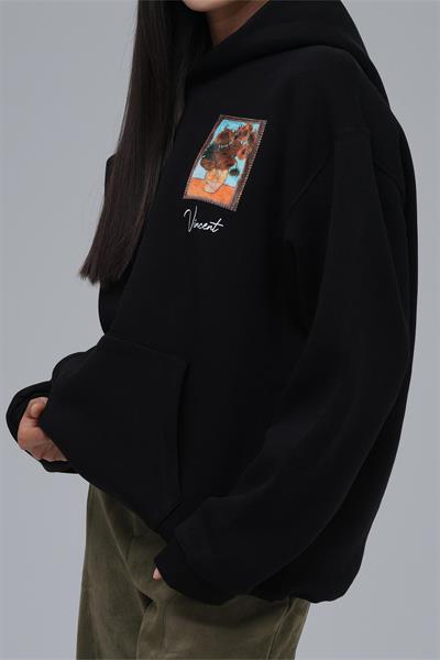 Beyond the Frames Oversize Sweatshirt Kadın Siyah