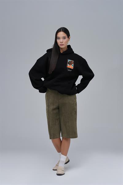 Beyond the Frames Oversize Sweatshirt Kadın Siyah