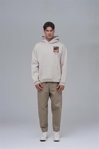 Beyond the Frames Oversize Sweatshirt Erkek Stone