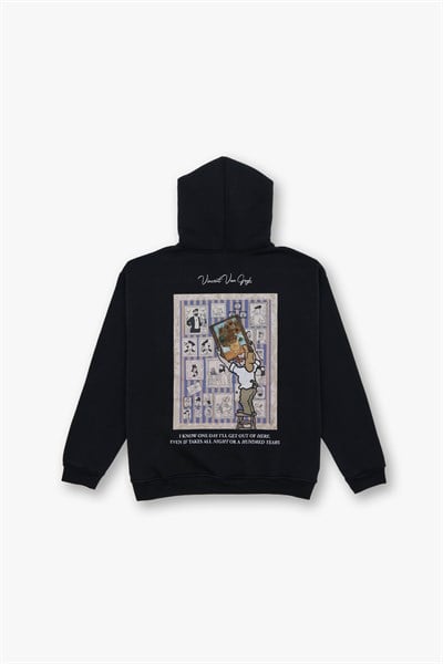 Beyond the Frames Oversize Sweatshirt Kadın Siyah