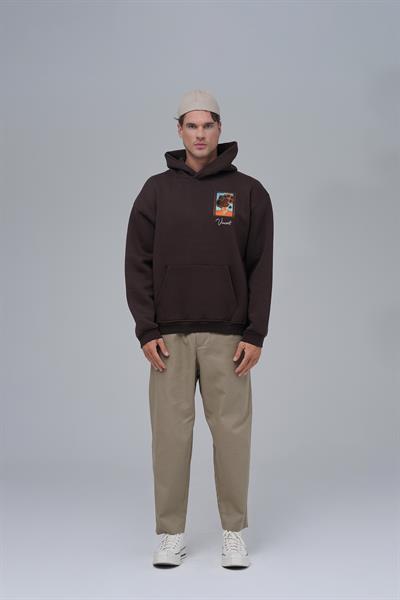 Beyond the Frames Oversize Sweatshirt Erkek Kahverengi