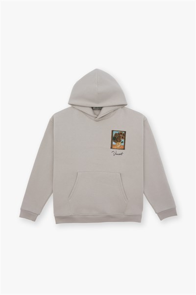 Beyond the Frames Oversize Sweatshirt Erkek Stone