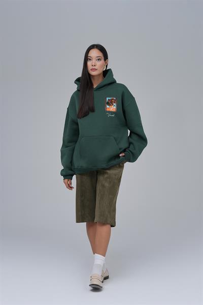 Beyond the Frames Oversize Sweatshirt Kadın Yeşil