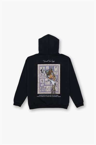 Beyond the Frames Oversize Sweatshirt Erkek Siyah