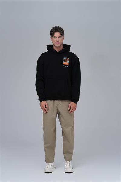 Beyond the Frames Oversize Sweatshirt Erkek Siyah