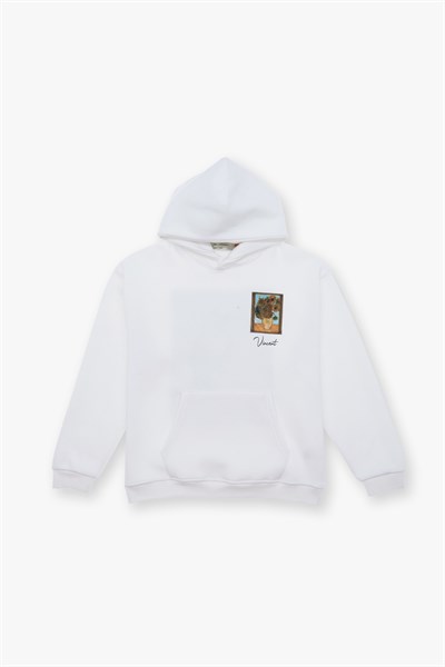 Beyond the Frames Oversize Sweatshirt Erkek Ekru