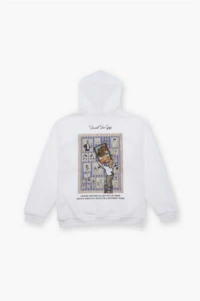 Beyond the Frames Oversize Sweatshirt Kadın Ekru