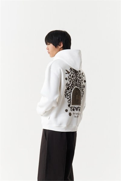 Beyond the Self Oversize Erkek Sweatshirt Ekru