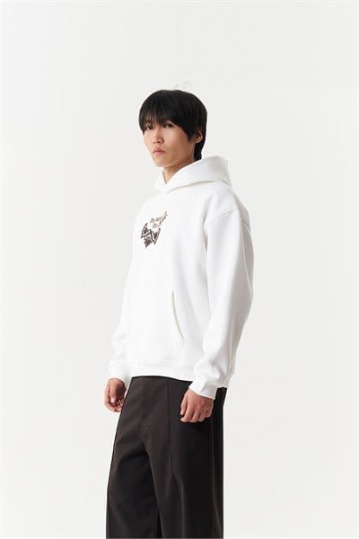Beyond the Self Oversize Erkek Sweatshirt Ekru