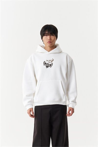 Beyond the Self Oversize Erkek Sweatshirt Ekru