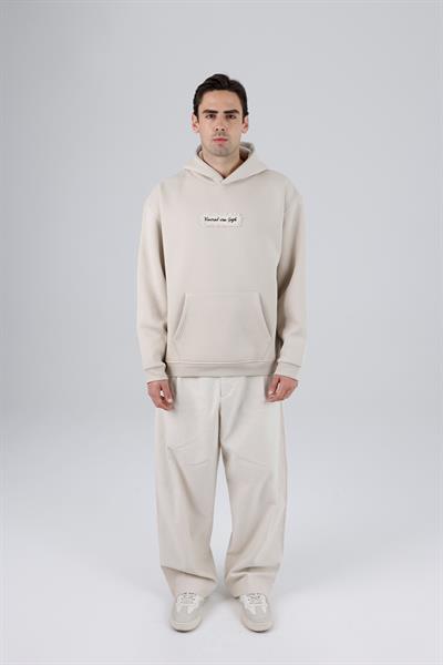Blooming Canvas Oversize Sweatshirt Erkek Stone