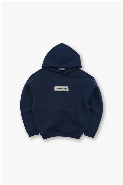 Blooming Canvas Oversize Sweatshirt Erkek İndigo