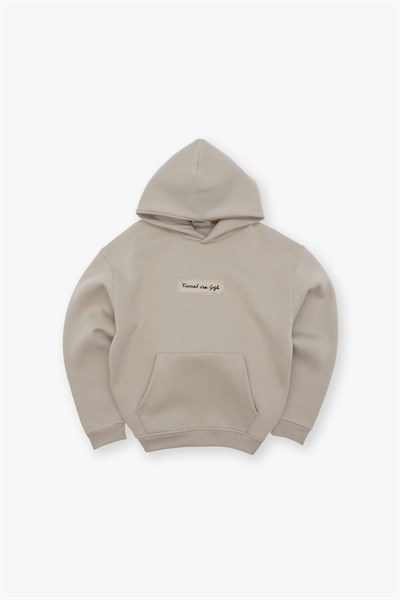 Blooming Canvas Oversize Sweatshirt Erkek Stone