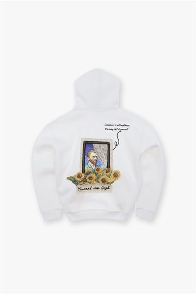 Blooming Canvas Oversize Sweatshirt Erkek Ekru