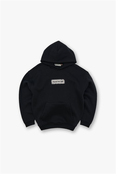 Blooming Canvas Oversize Sweatshirt Erkek Siyah