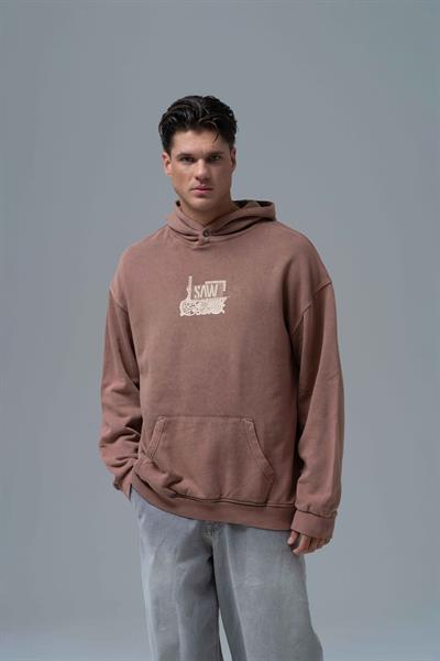 Breathe & Live Oversize Sweatshirt Erkek Kahverengi