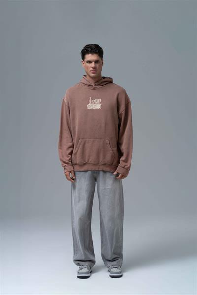 Breathe & Live Oversize Sweatshirt Erkek Kahverengi