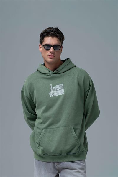 Breathe & Live Oversize Sweatshirt Erkek Yeşil