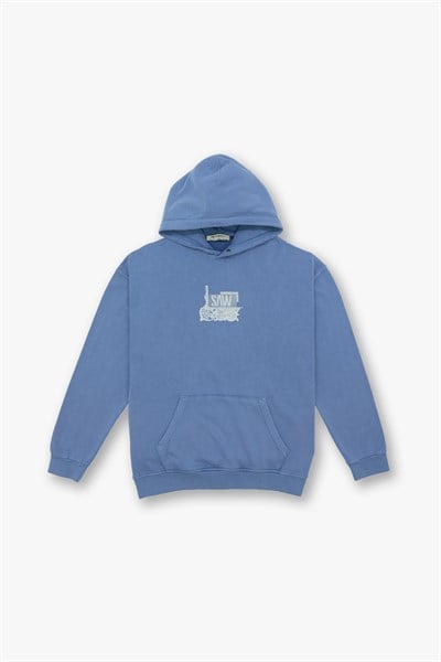 Breathe & Live Oversize Sweatshirt Erkek Mavi
