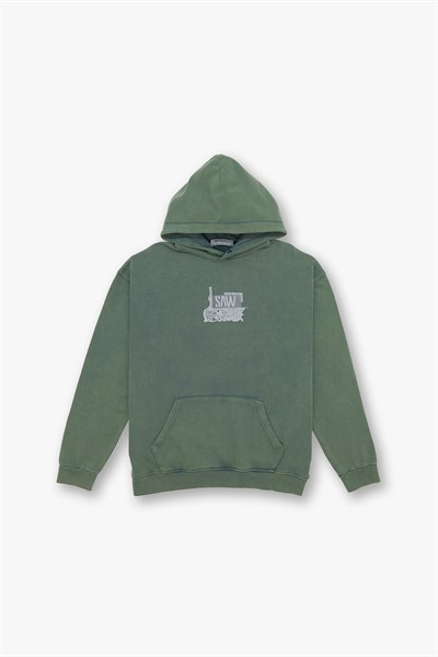 Breathe & Live Oversize Sweatshirt Kadın Yeşil