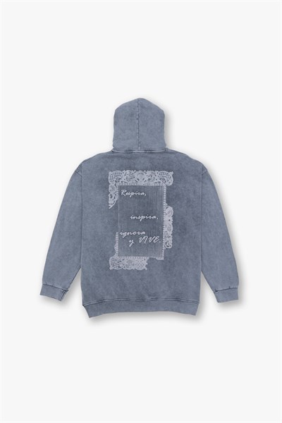 Breathe & Live Oversize Sweatshirt Kadın Füme
