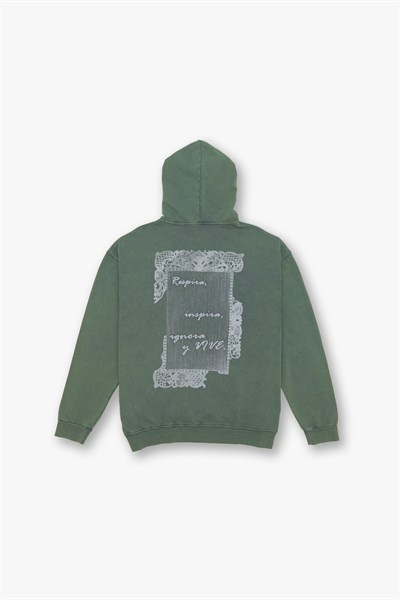 Breathe & Live Oversize Sweatshirt Kadın Yeşil