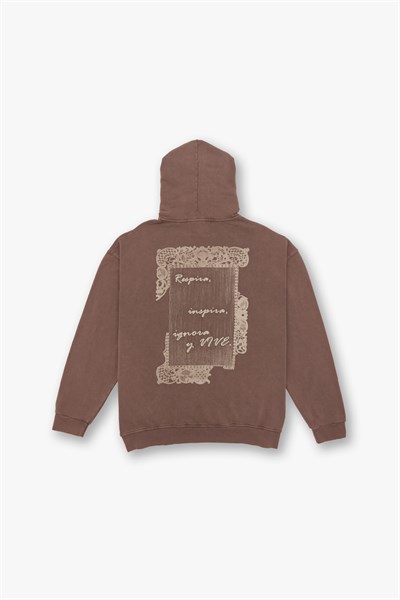 Breathe & Live Oversize Sweatshirt Kadın Kahverengi