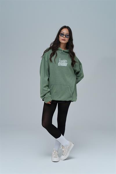 Breathe & Live Oversize Sweatshirt Kadın Yeşil