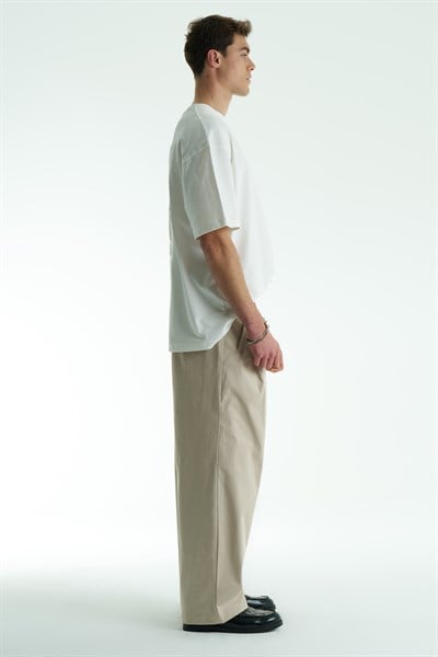 Caden Relaxed Fit Erkek Pantolon Bej