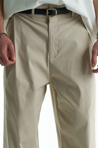 Caden Relaxed Fit Erkek Pantolon Bej