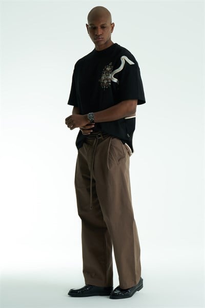Caden Relaxed Fit Erkek Pantolon Kahverengi
