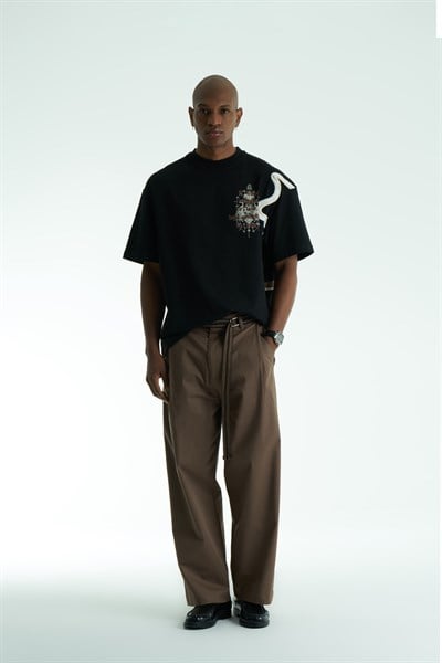Caden Relaxed Fit Erkek Pantolon Kahverengi