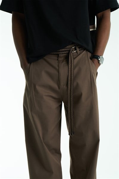 Caden Relaxed Fit Erkek Pantolon Kahverengi