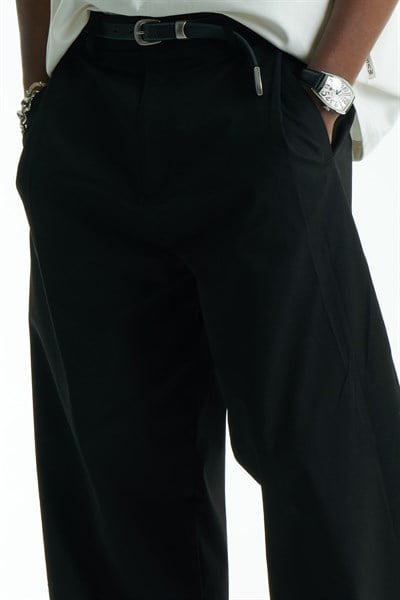 Caden Relaxed Fit Erkek Pantolon Siyah