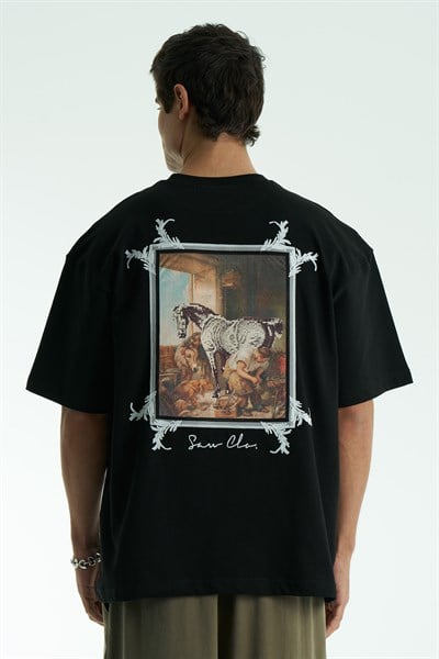 Canvas Relic Oversize Erkek Tişört Siyah