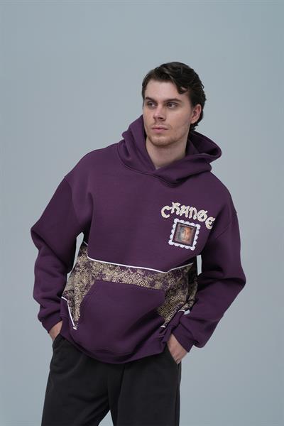 Change Oversize Sweatshirt Erkek Mor