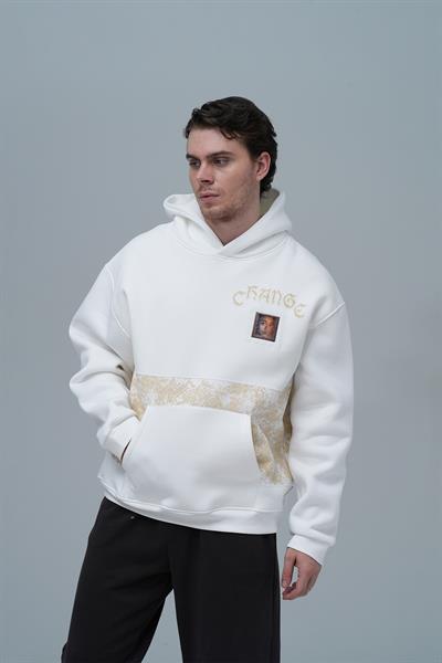 Change Oversize Sweatshirt Erkek Ekru